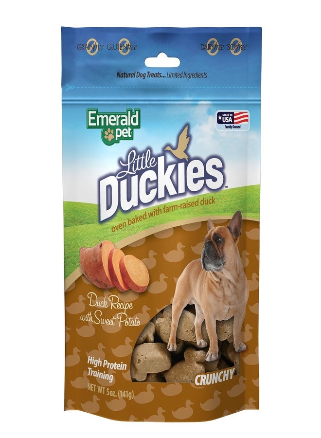 Emerald Pet Little Duckies Crunchy Natural Roasted Duck Dog Treats, Made in USA, Brown, 5-Ounce (00426-LS) - Image 1